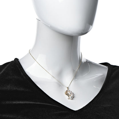Mikimoto 14K Yellow Gold Akoya Pearl 4.5-6.5mm Pendant Necklace 2 of 7