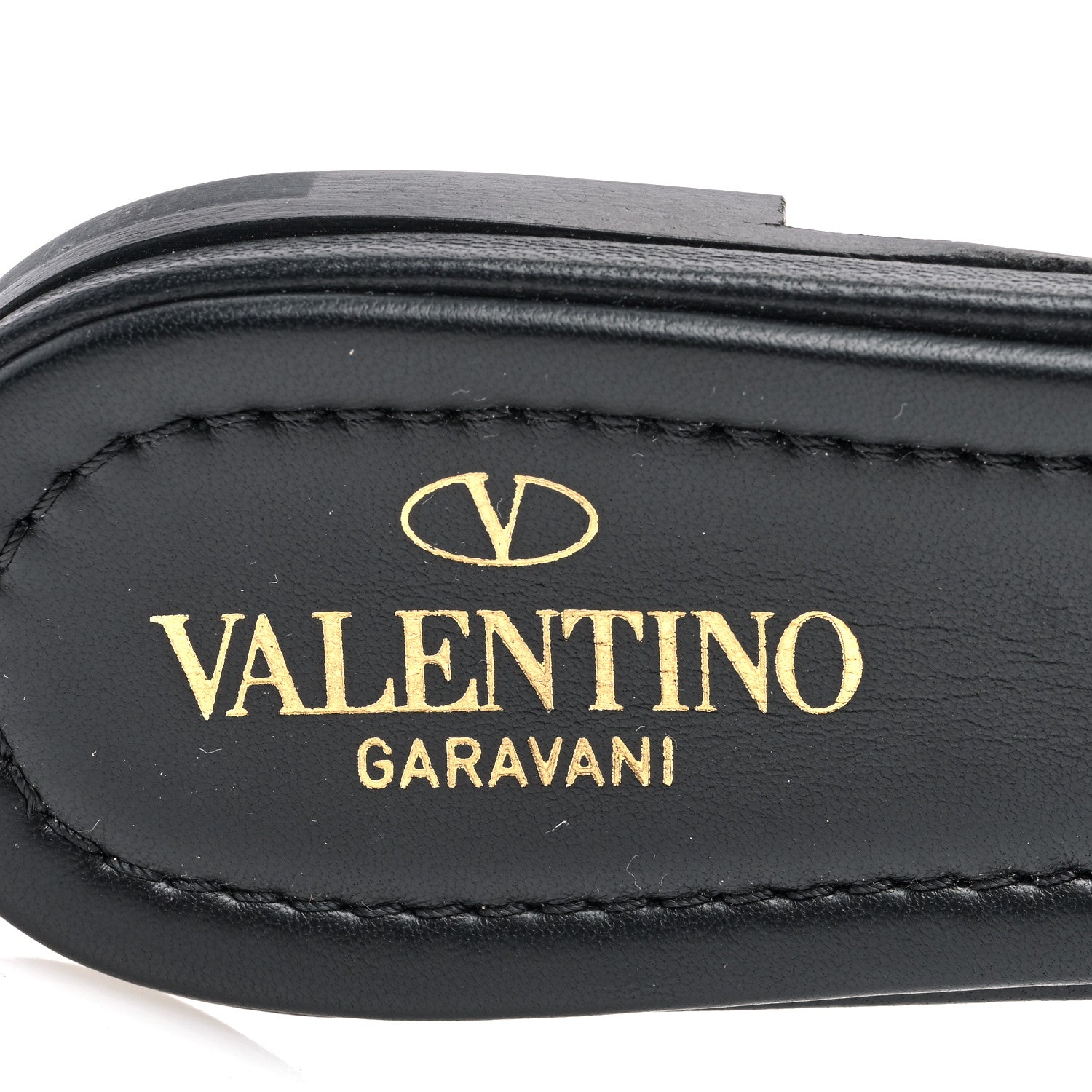 Valentino Garavani Nappa Monochrome Roman Stud Flat Slide Sandals 36.5 Black 7 of 7