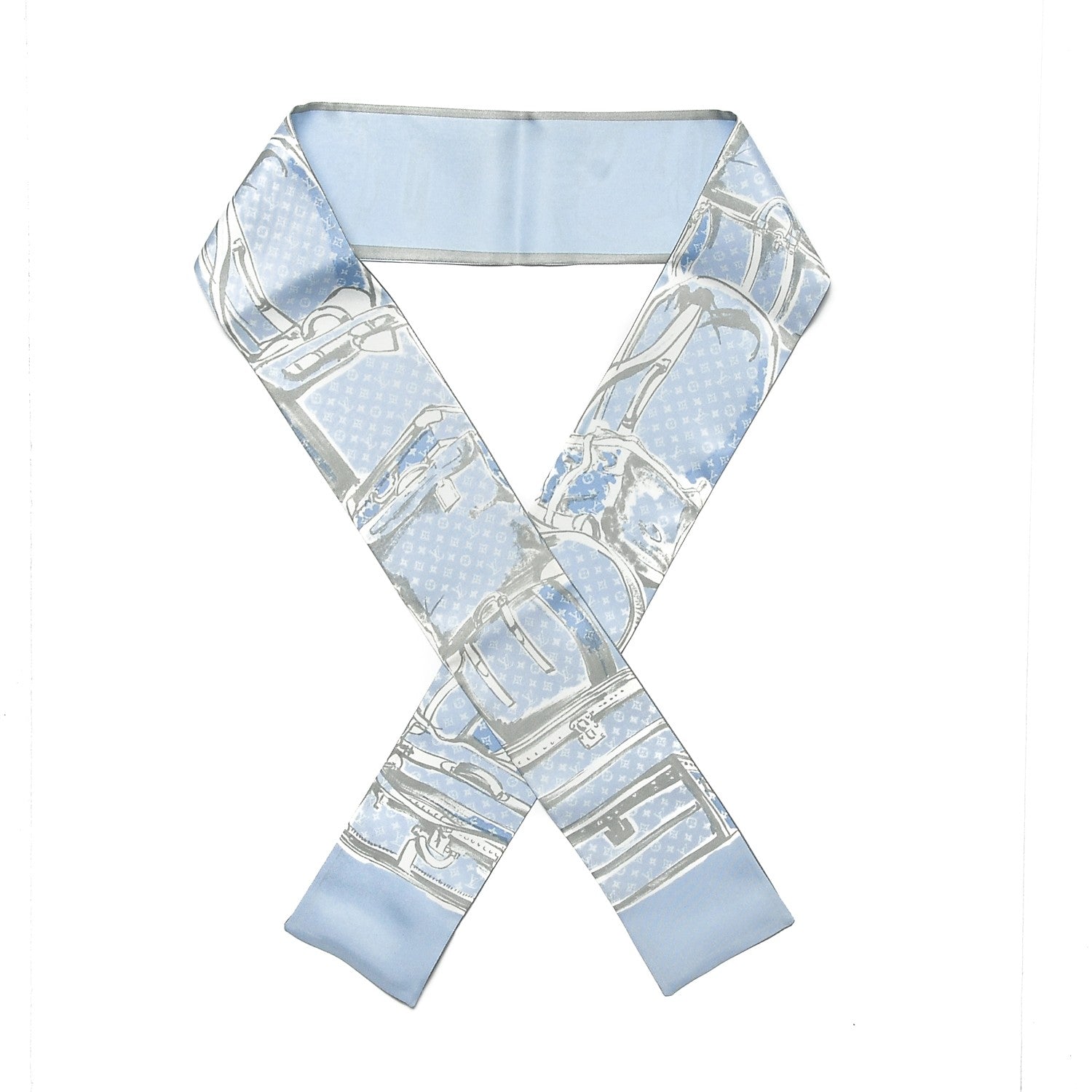 Louis Vuitton Silk Monogram Trunks Bandeau Blue Ciel 1 of 6