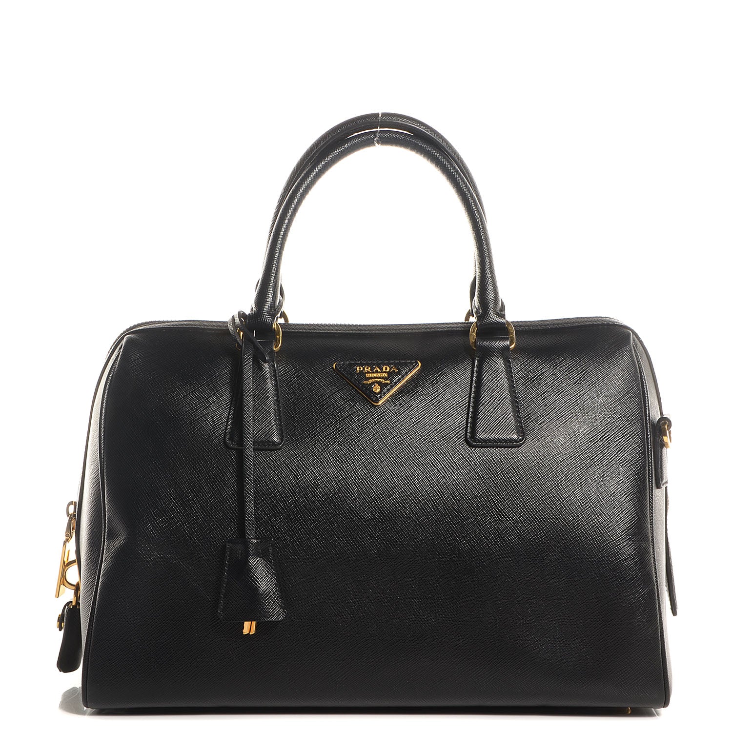 Prada Saffiano Lux Bowler Black 1 of 12