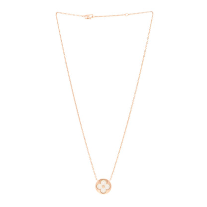 Louis Vuitton 18K Pink Gold Mother Of Pearl Blossom Sun Pendant Necklace 3 of 5
