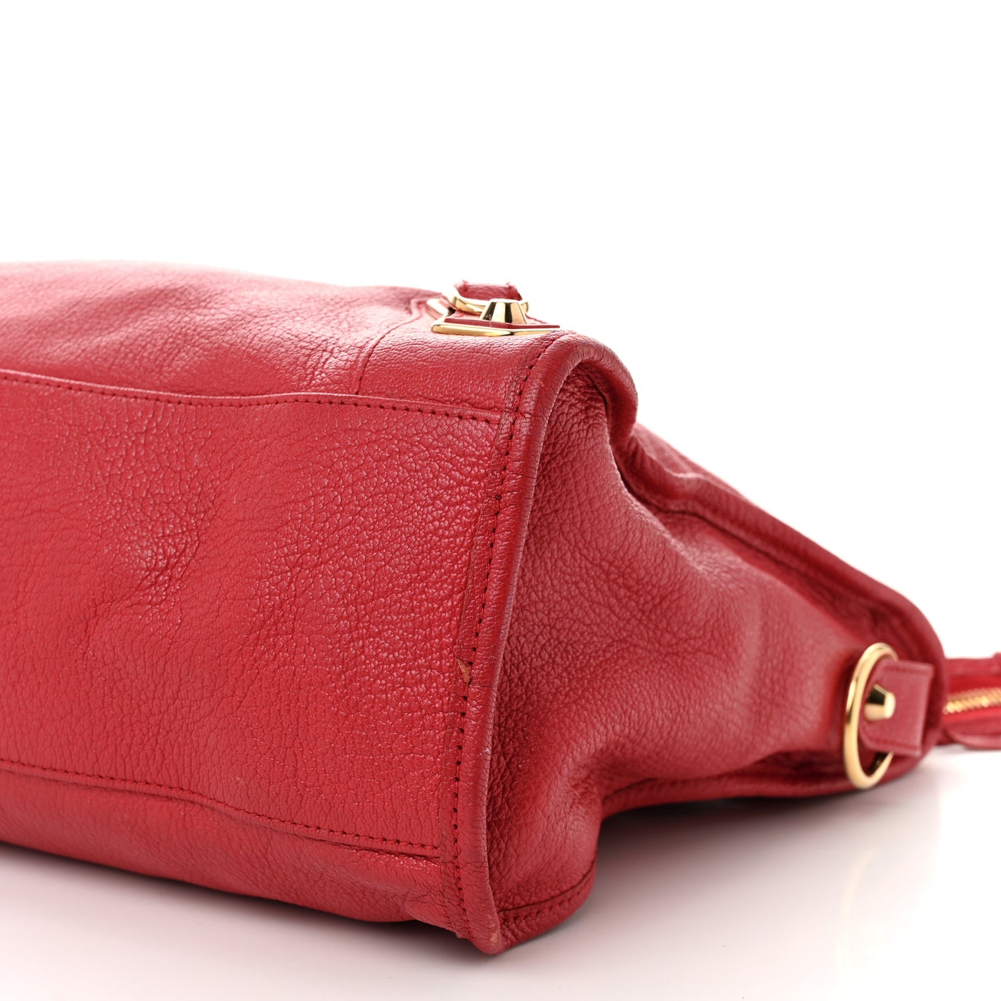 Chevre Gold Metallic Edge Hardware City Rouge Grenade