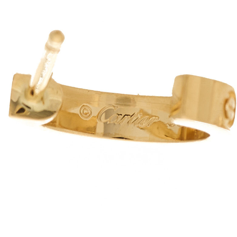 Cartier 18K Yellow Gold Small LOVE Hoop Earrings 5 of 6
