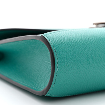 Moynat Carat Calfskin Gabrielle Clutch Turquoise 8 of 9