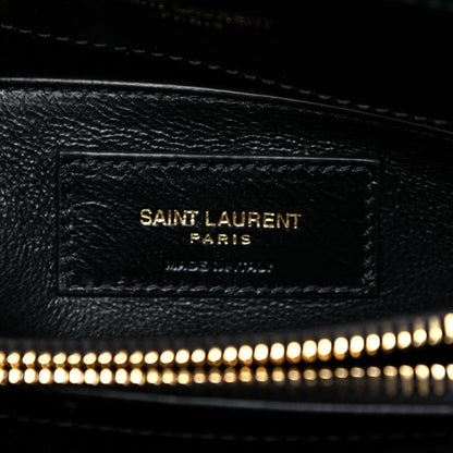 Saint Laurent Calfskin Y Quilted Monogram Small Loulou Chain Satchel Black 7 of 11