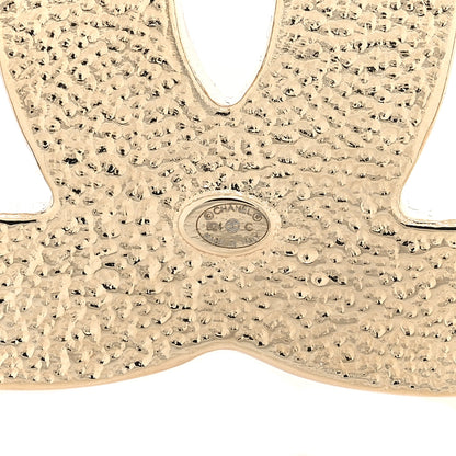 Chanel Resin Metal CC Brooch Gold Pink 3 of 3