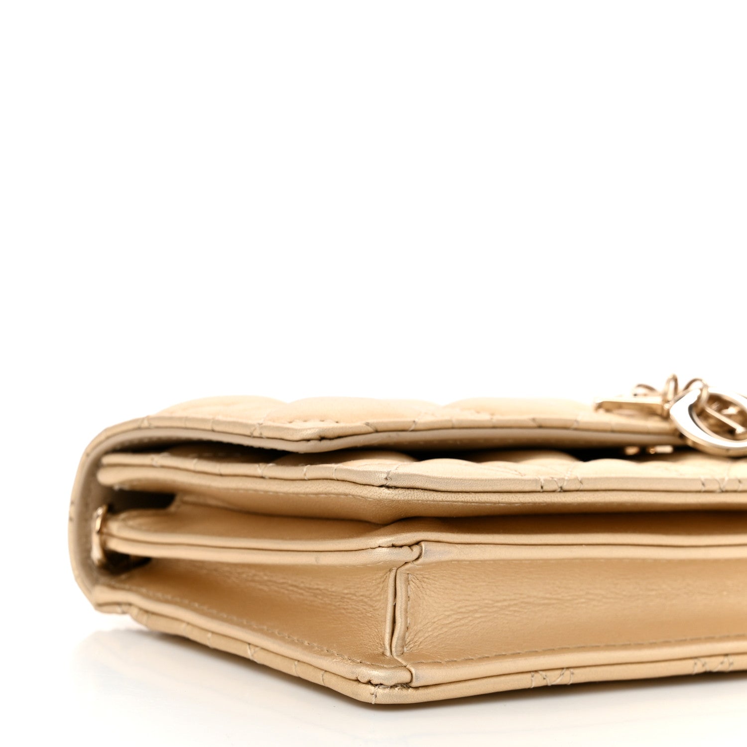 Christian Dior Metallic Lambskin Cannage Mini My Dior Bag Gold 9 of 11