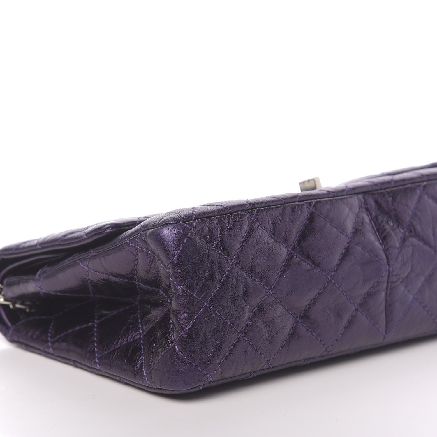 Chanel Metallic Calfskin Quilted 2.55 Reissue 226 Flap Violet 6 of 12