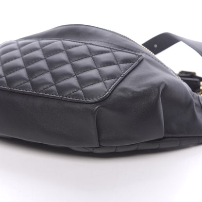 Chanel Lambskin Quilted Waist Bag Fanny Pack Black 9 of 10