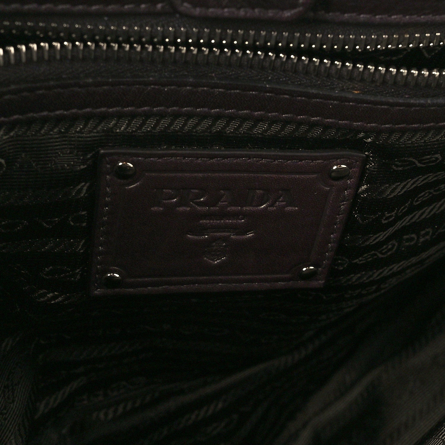 Prada Soft Calfskin Shopping Tote Prugna 5 of 7