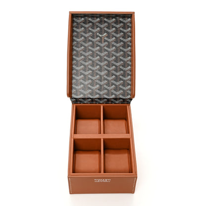Goyard Goyardine Coffret Montres 4 Watch Box Black Gold 5 of 10