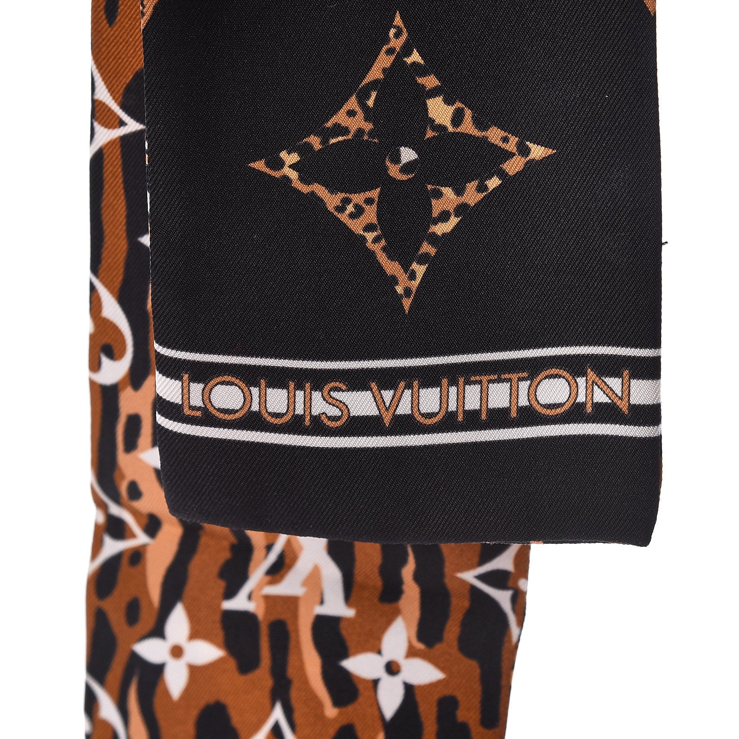 Louis Vuitton Silk Monogram Giant Jungle Bandeau Black 4 of 4