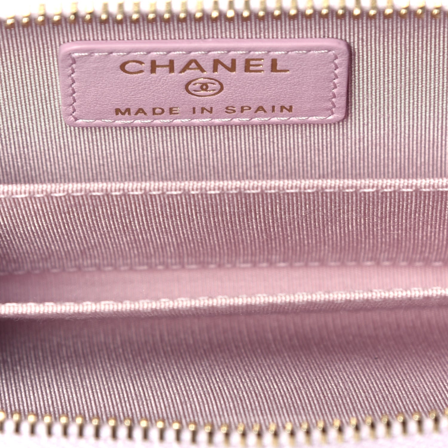 Chanel Lambskin Quilted Chanel 19 Zip Around Coin Purse Wallet Light Pink 5 of 7