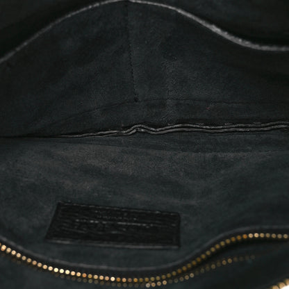 Valentino Garavani Pebbled Calfskin Crockee Small Wristlet Clutch Black 5 of 10