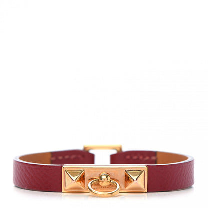 Hermes Epsom Micro Rivale Bracelet XS Rouge Grenat 1 of 6