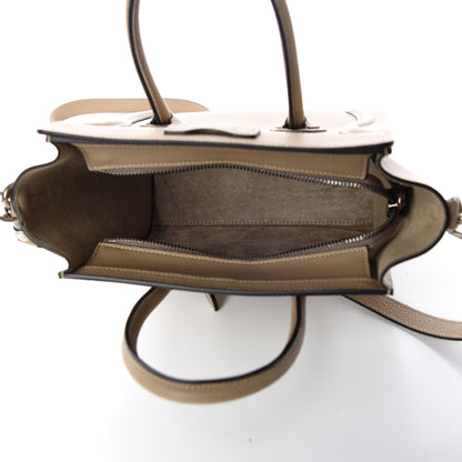 Celine Drummed Calfskin Nano Luggage Dune 7 of 12