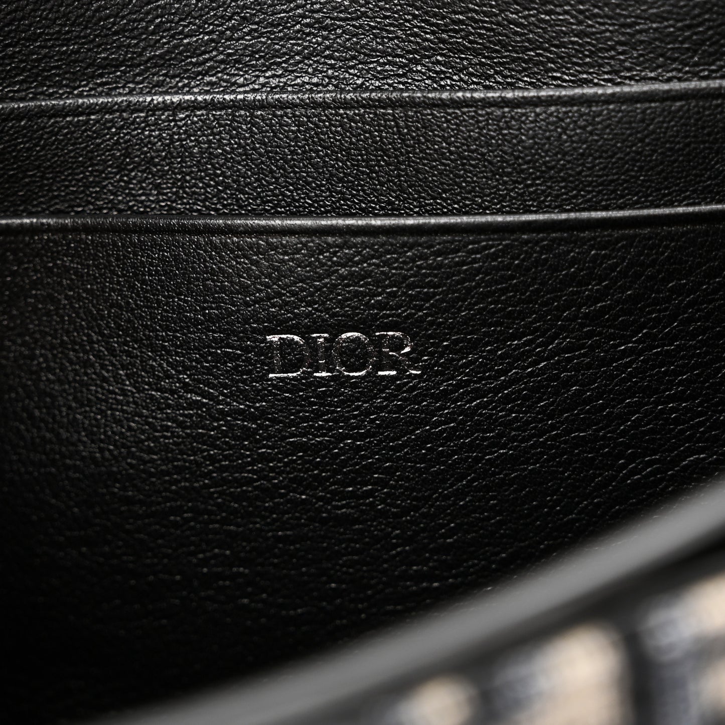 Oblique Smooth Calfskin Elite Wallet On Strap Black Blue