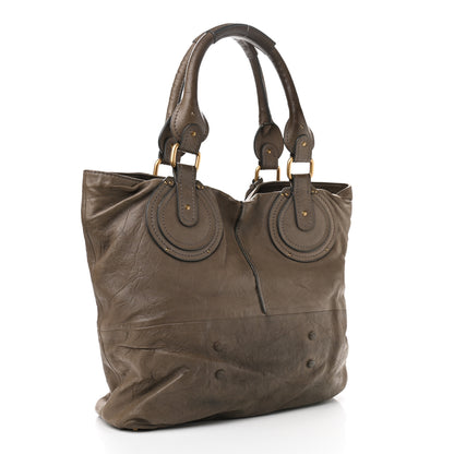 Chloe Leather Paddington Tote Gris Vert 3 of 22