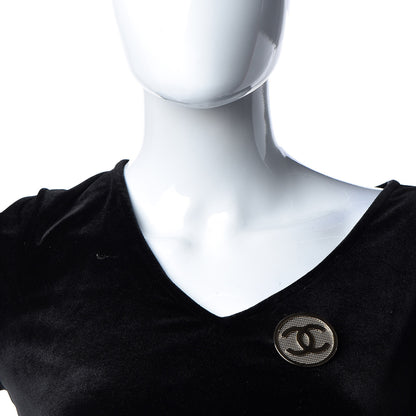 Chanel Mesh Circle CC Brooch Gold 2 of 4