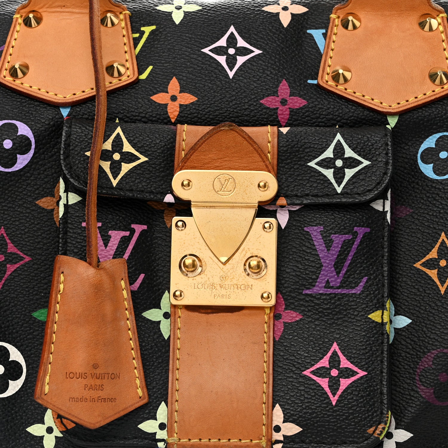Louis Vuitton Monogram Multicolor Speedy 30 Black 7 of 9