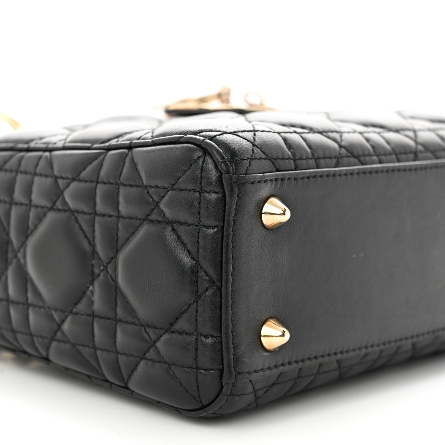 Christian Dior Lambskin Cannage Small Lucky Badges My Lady Dior Black 9 of 10
