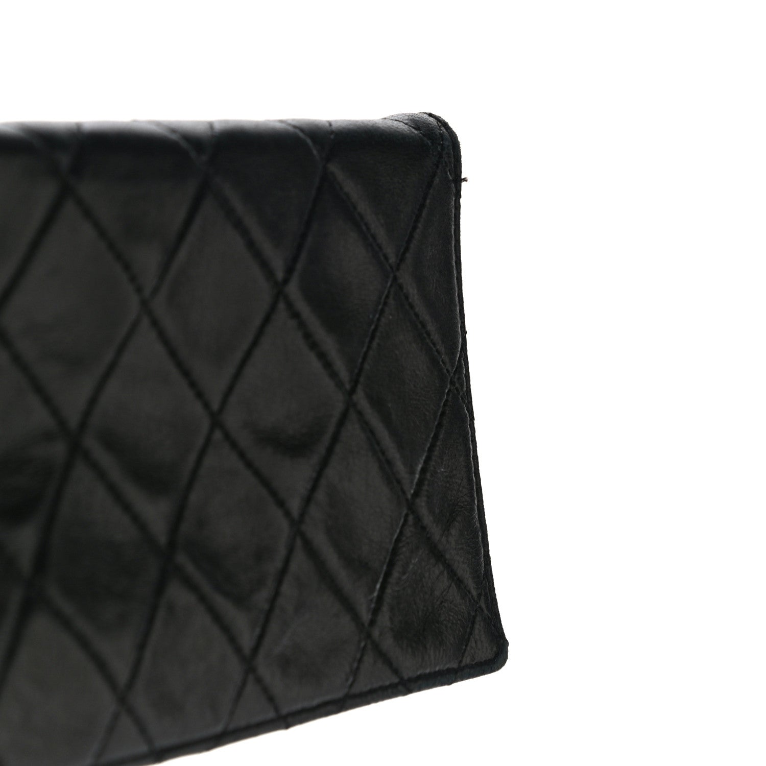 Chanel Lambskin Quilted Flap Pouch Black 13 of 13