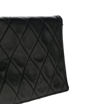 Chanel Lambskin Quilted Flap Pouch Black 13 of 13