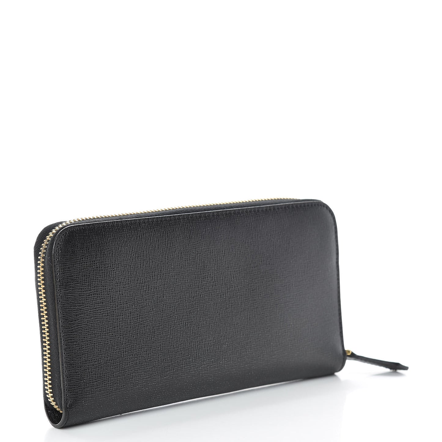Vitello Elite Studded Monster Zip Around Wallet Black