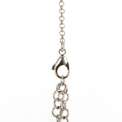 Chanel Bead Crystal CC Cross Pendant Necklace Black Silver 6 of 7