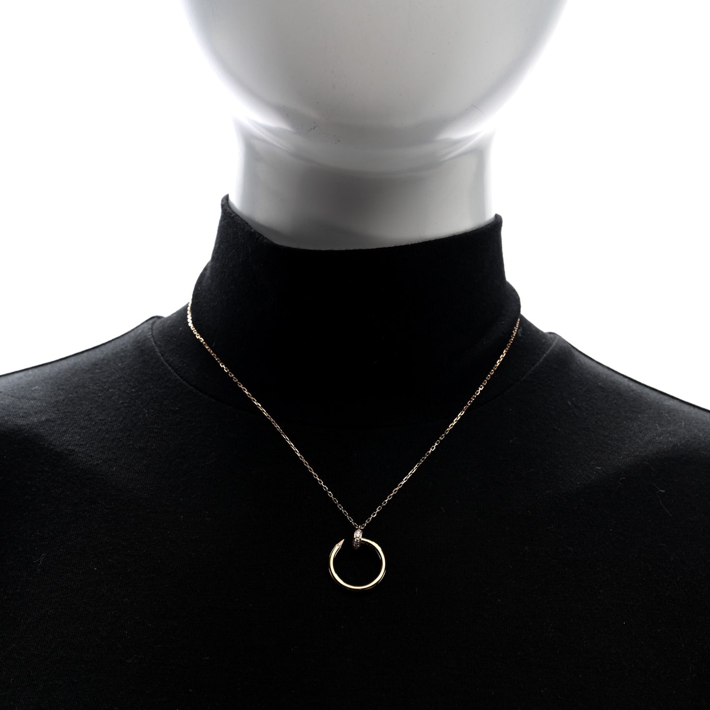 18K Yellow Gold Diamond Juste Un Clou Pendant Necklace