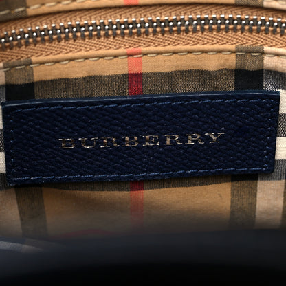 Burberry Grainy Calfskin House Check Small Banner Tote Regency Blue 6 of 13