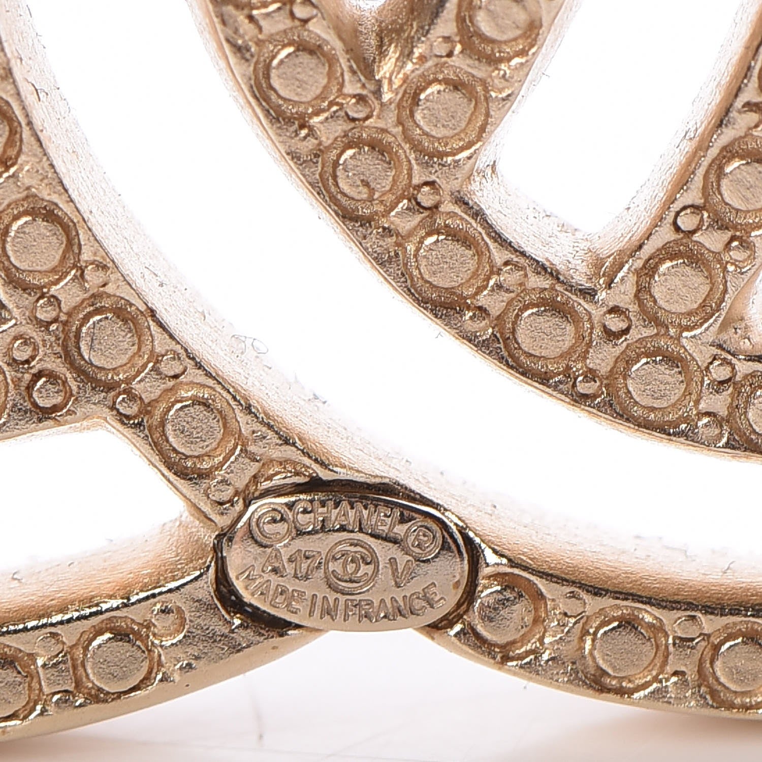 Chanel Crystal CC Brooch Gold 4 of 5