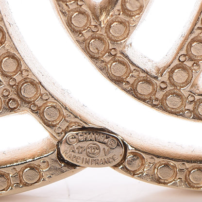 Chanel Crystal CC Brooch Gold 4 of 5