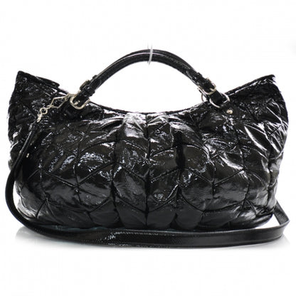 Miu Miu Patent Leather Large Patchwork Tote Black 1 of 11