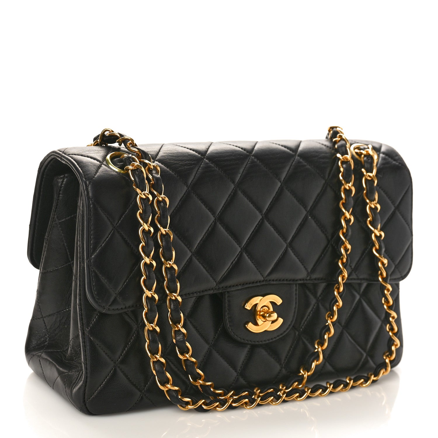 Chanel Lambskin Quilted Medium Double Sided Flap Black 2 of 10