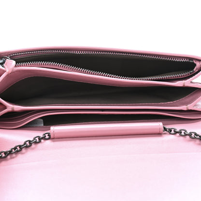 Bottega Veneta Nappa Intrecciato Continental Wallet on Chain Pink 5 of 10
