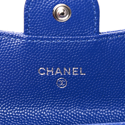 Chanel Caviar Quilted Flap Card Holder Wallet Blue 6 of 9
