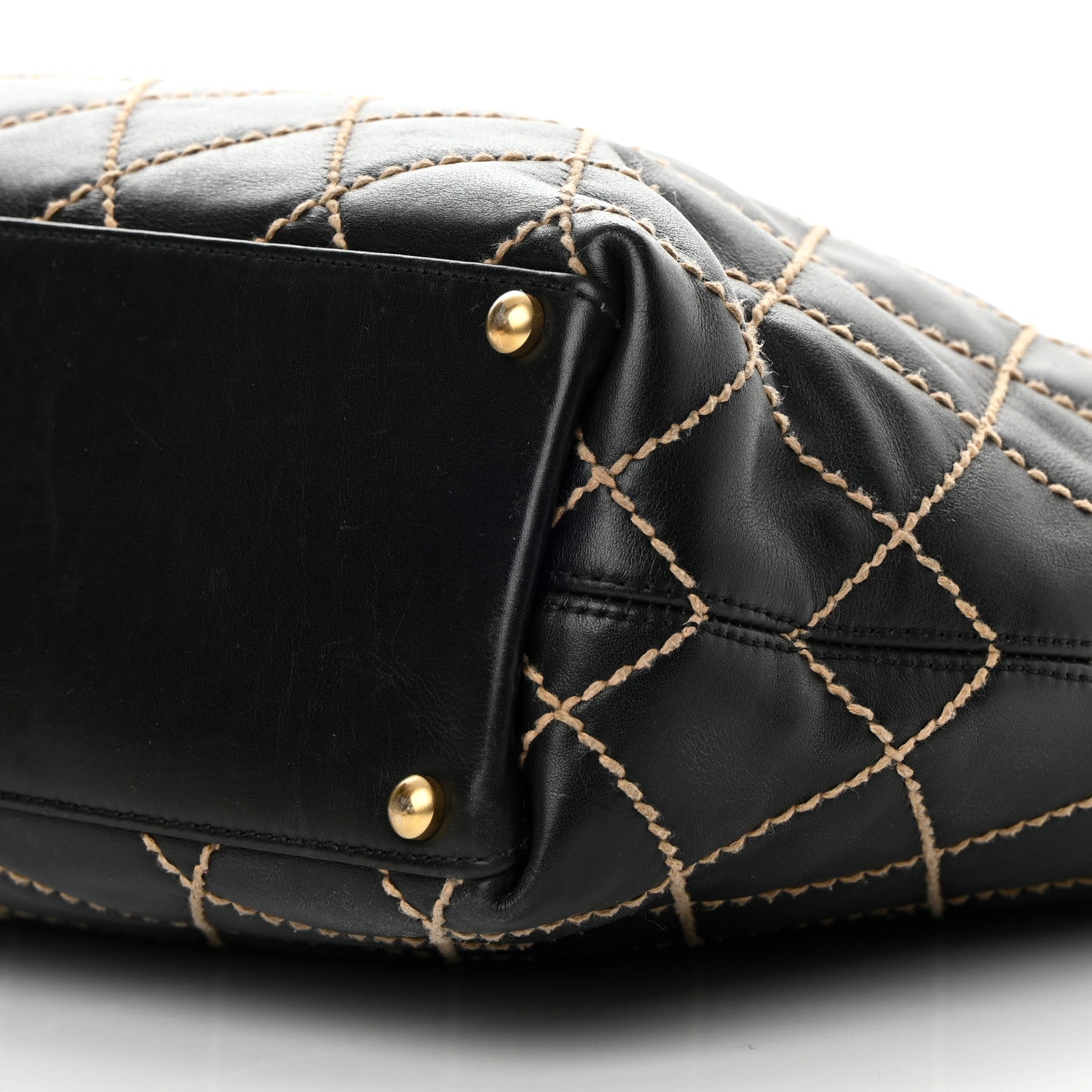 Chanel Calfskin Wild Stitch Large Tote Black 9 of 17