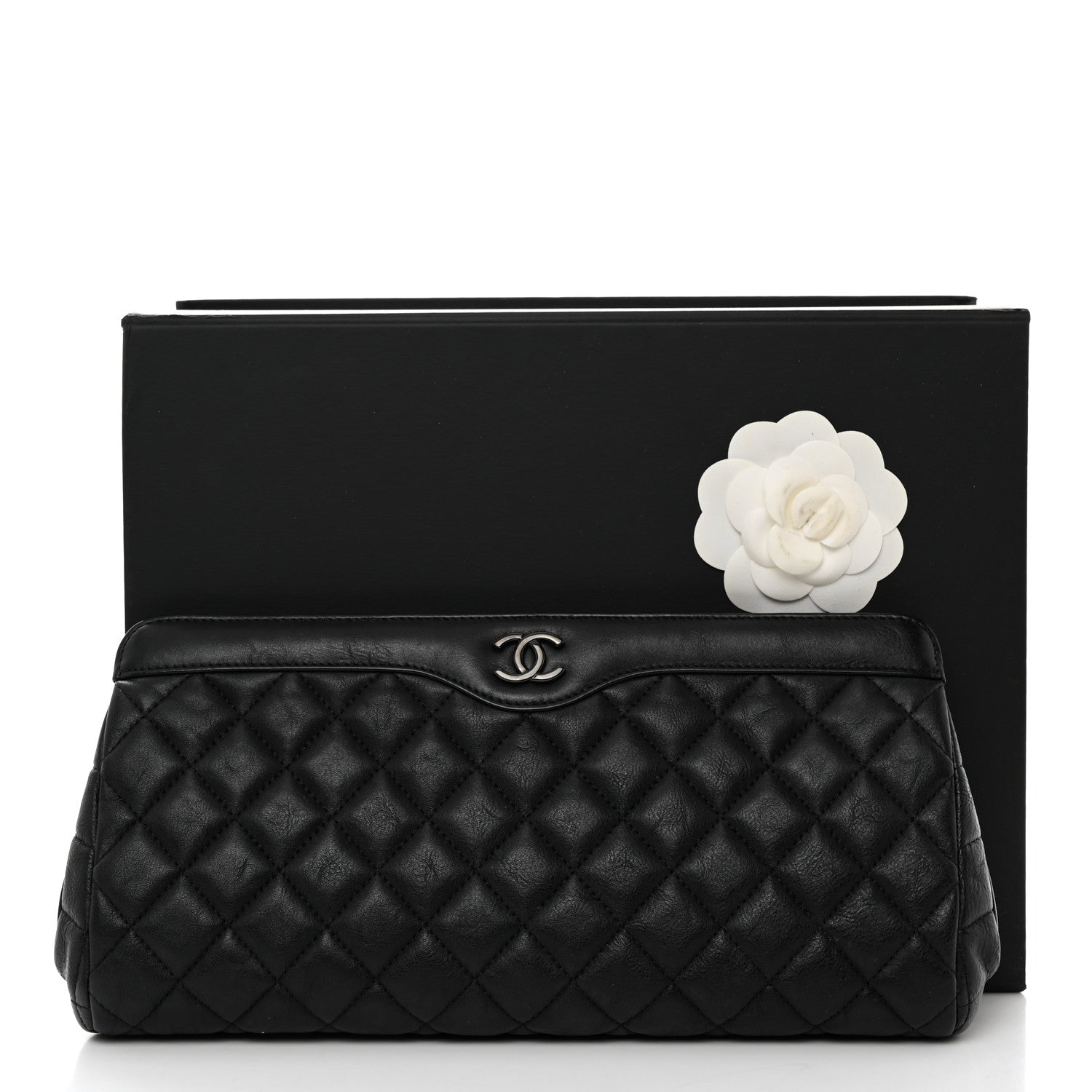 Chanel Lambskin Quilted Clutch Black 8 of 8
