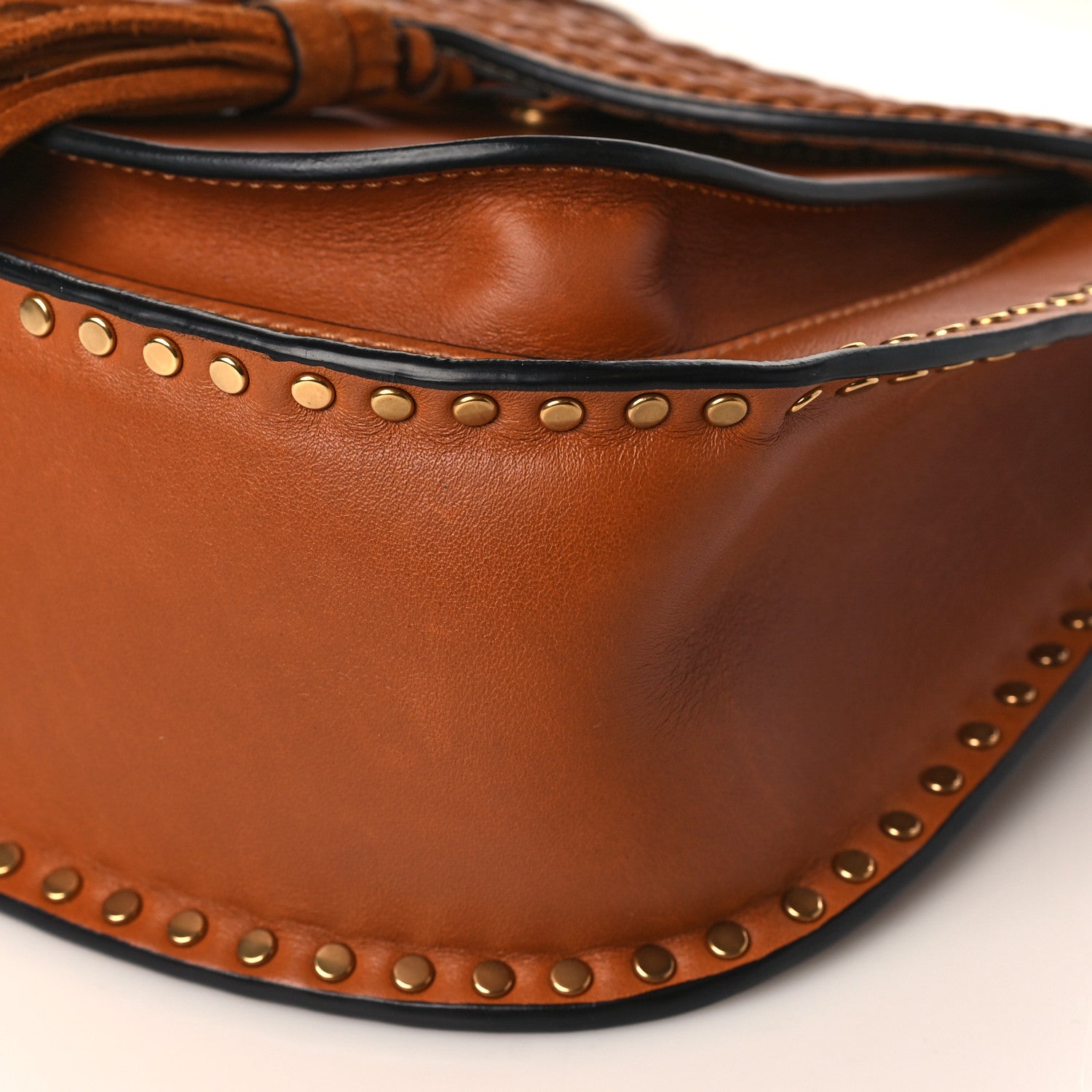 Chloe Calfskin Braided Small Hudson Shoulder Bag Caramel 9 of 11
