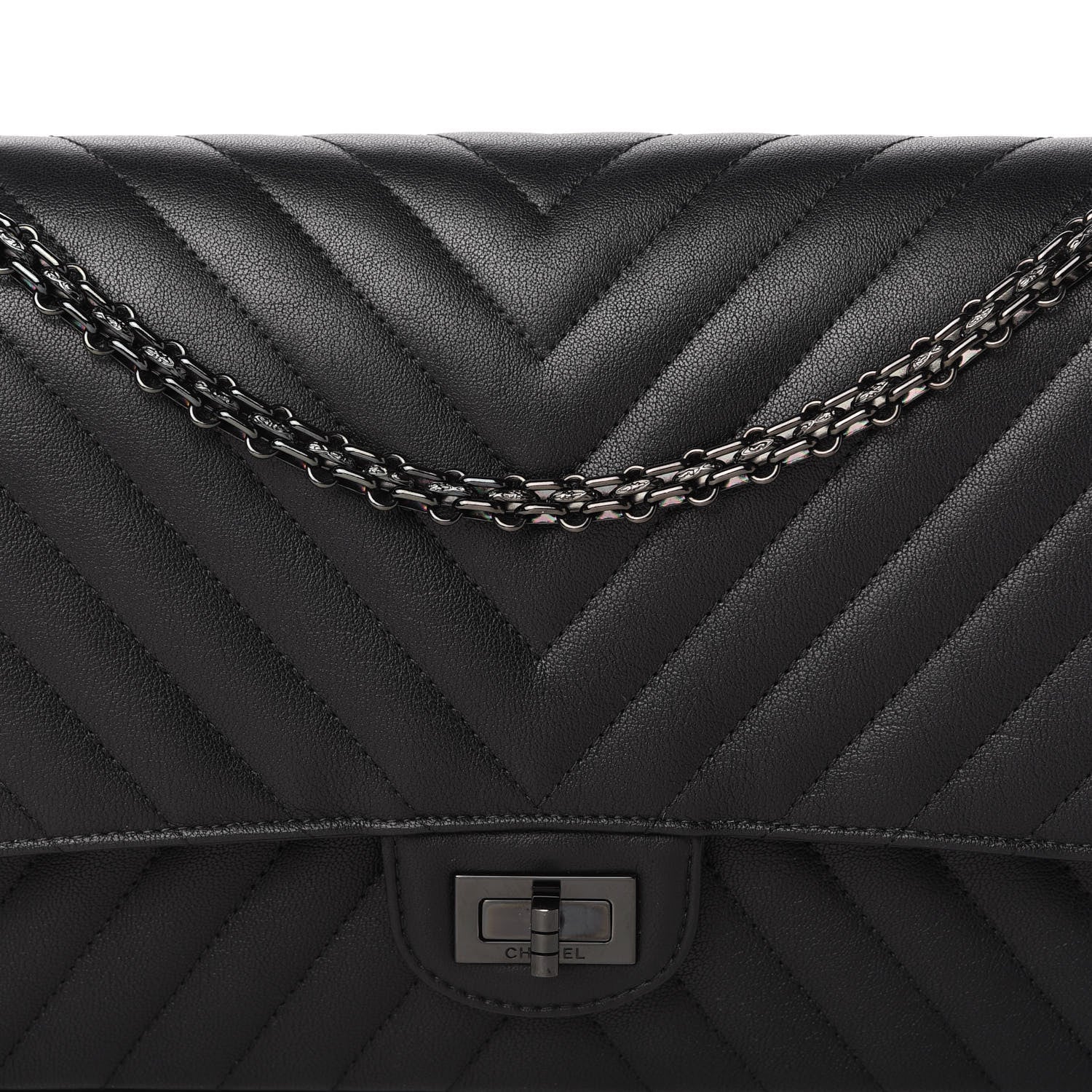 Chanel Sheepskin Chevron Quilted 2.55 Reissue 226 Flap So Black 10 of 10