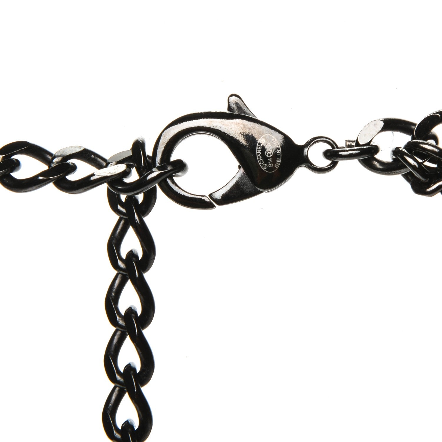 Chanel Multi Strand CC Short Collar Necklace Black Gold 5 of 5