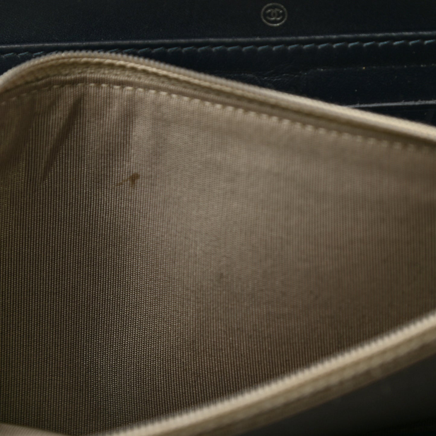 Caviar Large CC Timeless Zip Around Wallet Blue