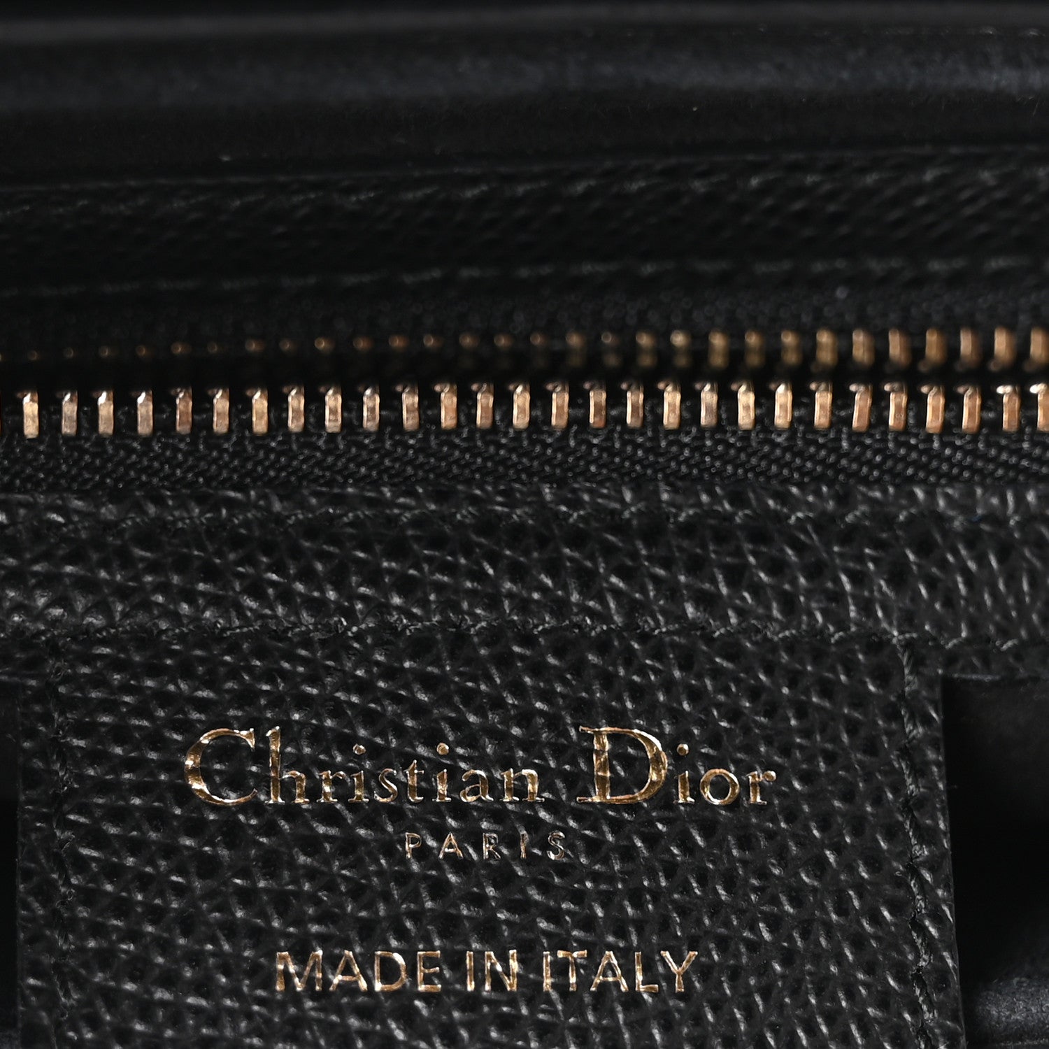 Christian Dior Grained Calfskin Saddle Bag Black 6 of 10
