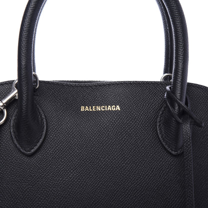 Balenciaga Signature Grained Calfskin Logo S Ville Top Handle Bag Black Rose Shocking 9 of 9
