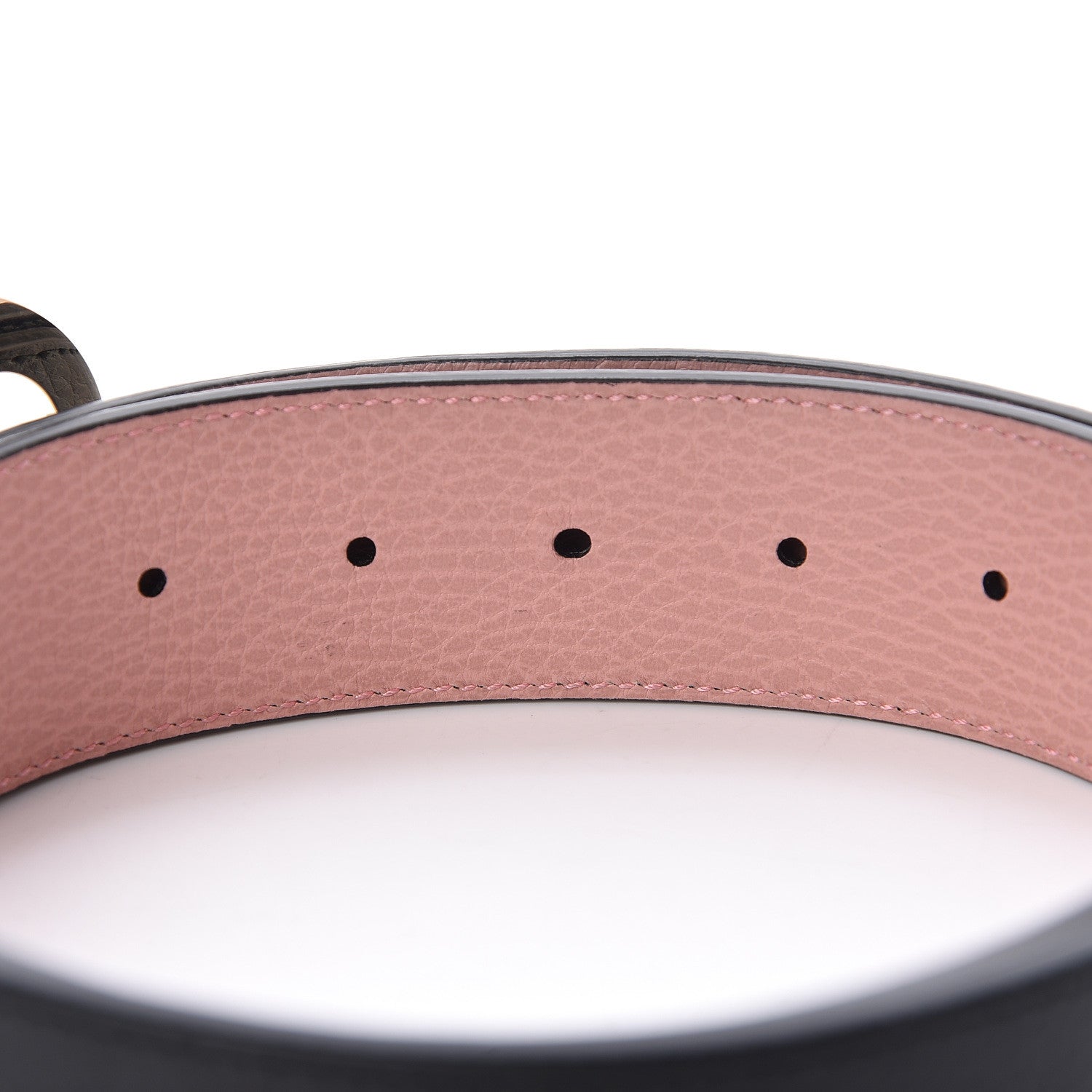 Gucci Calfskin 1973 Reversible Belt 95 38 Black Pink 4 of 6