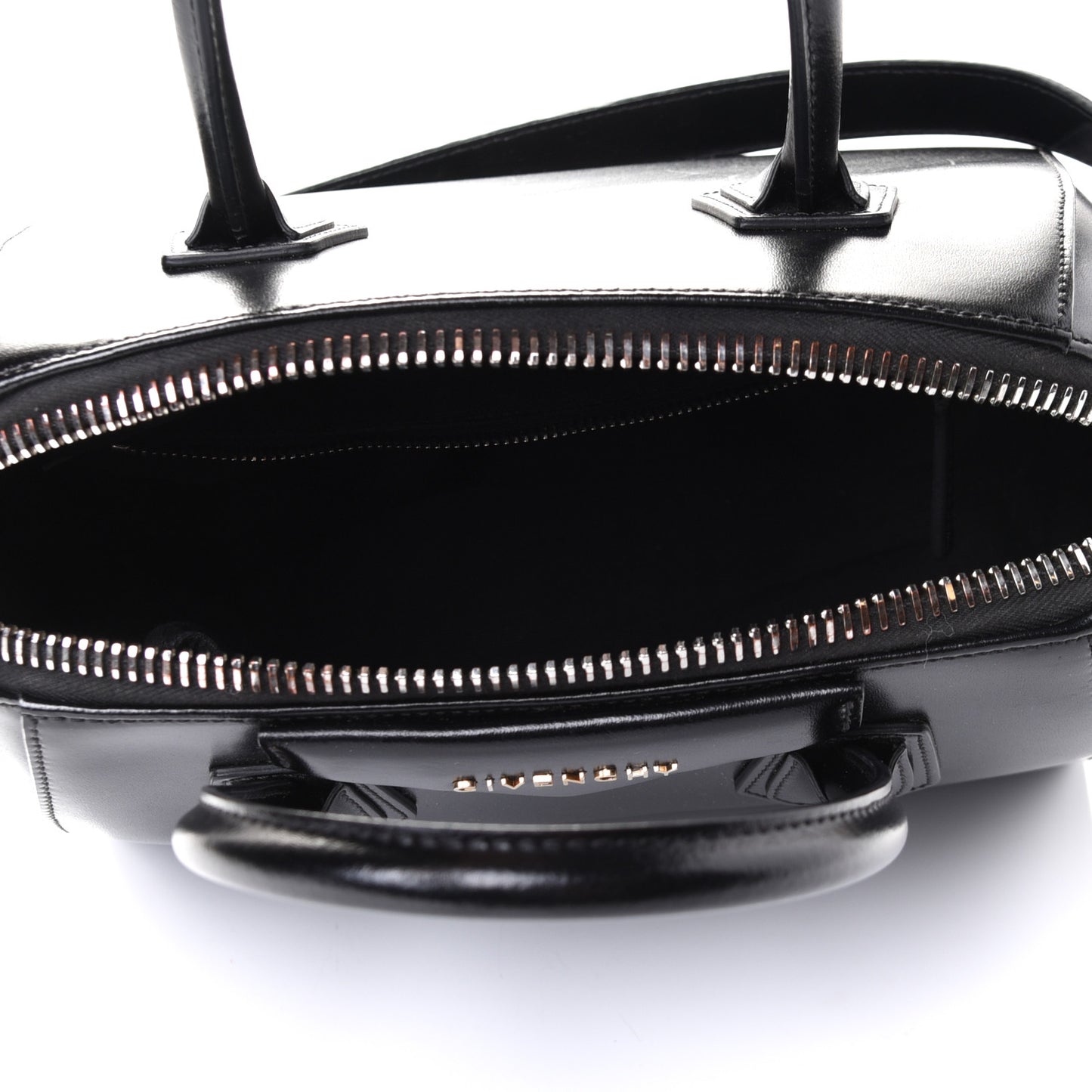 Shiny Lord Calfskin Small Antigona Black