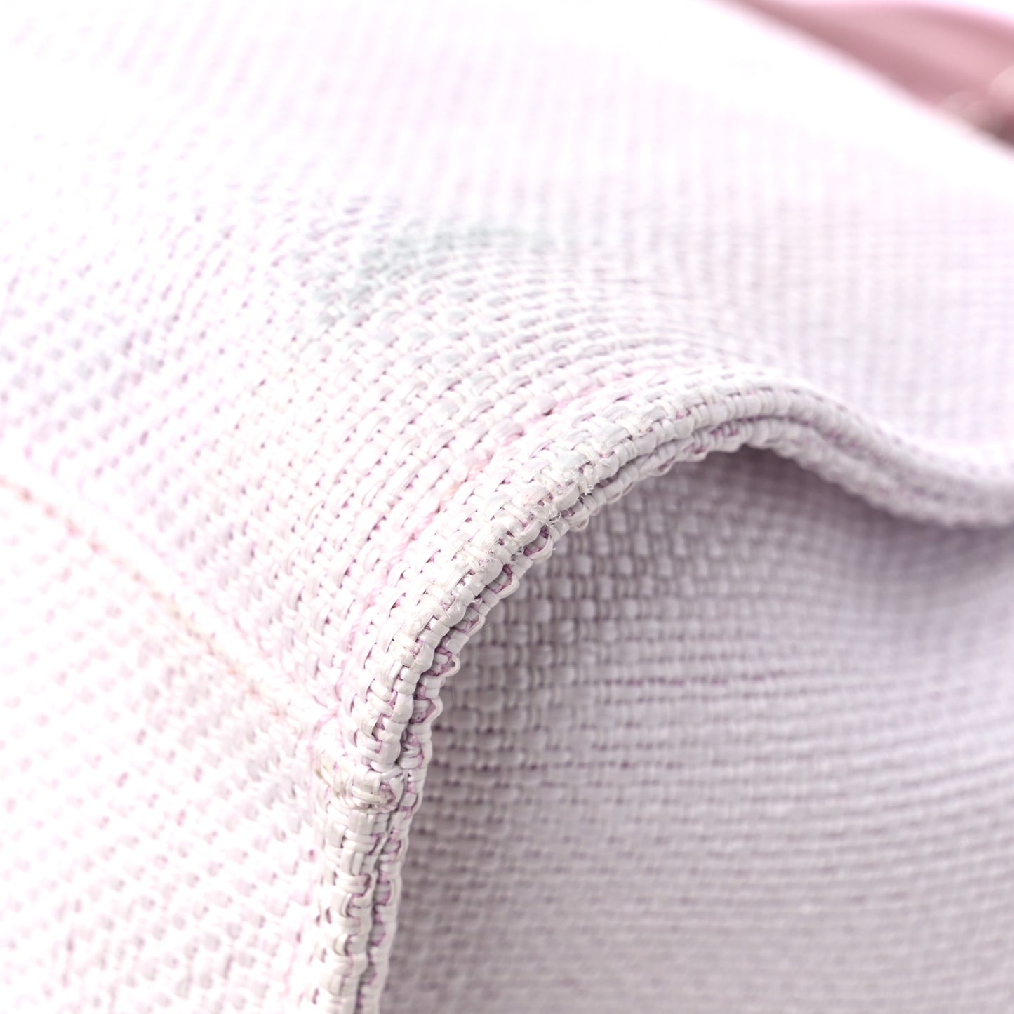 Woven Straw Raffia Medium Deauville Tote Pink