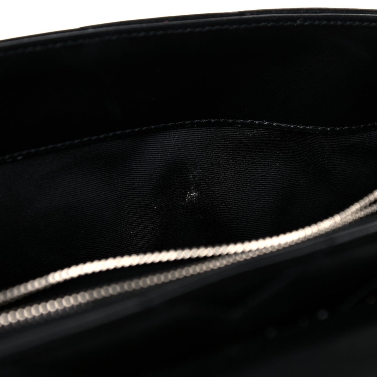Calfskin Y Quilted Monogram Medium Loulou Chain Satchel Black