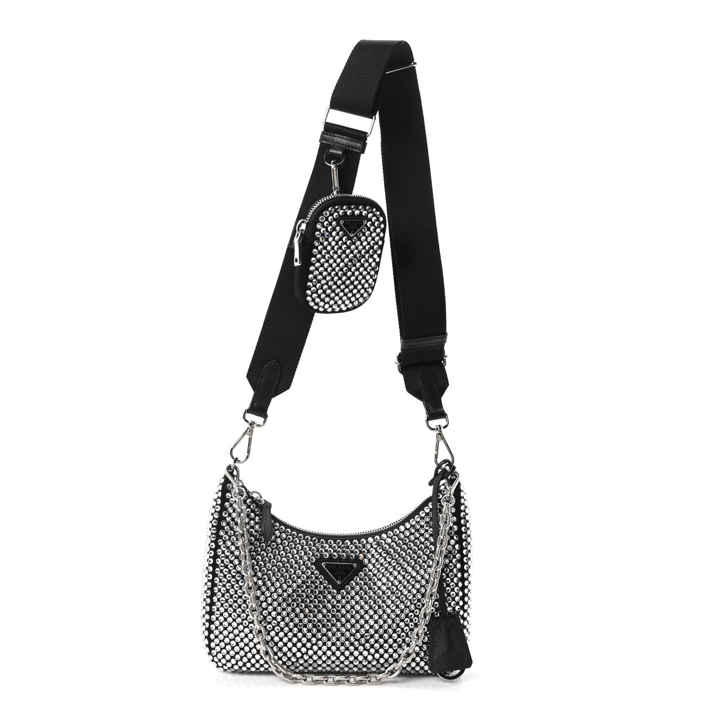 Satin Crystal Re-Edition 2005 Shoulder Bag Cristal